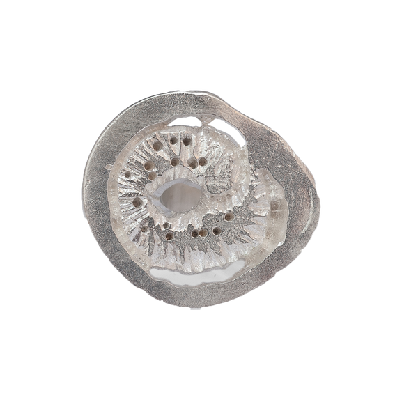 Anello fossile in argento 925(Pezzo Unico)