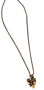 Collana lunga con catena morbida color oro antico(Pezzo unico)