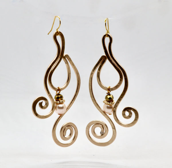 QUARTIERI Orecchini alluminio con perla (Copia)