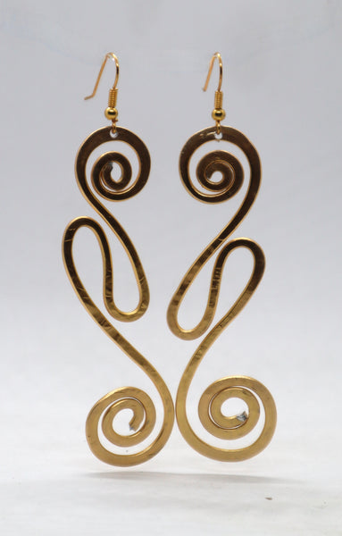 Orecchini Klimt speculari, alluminio color rame (Copia)