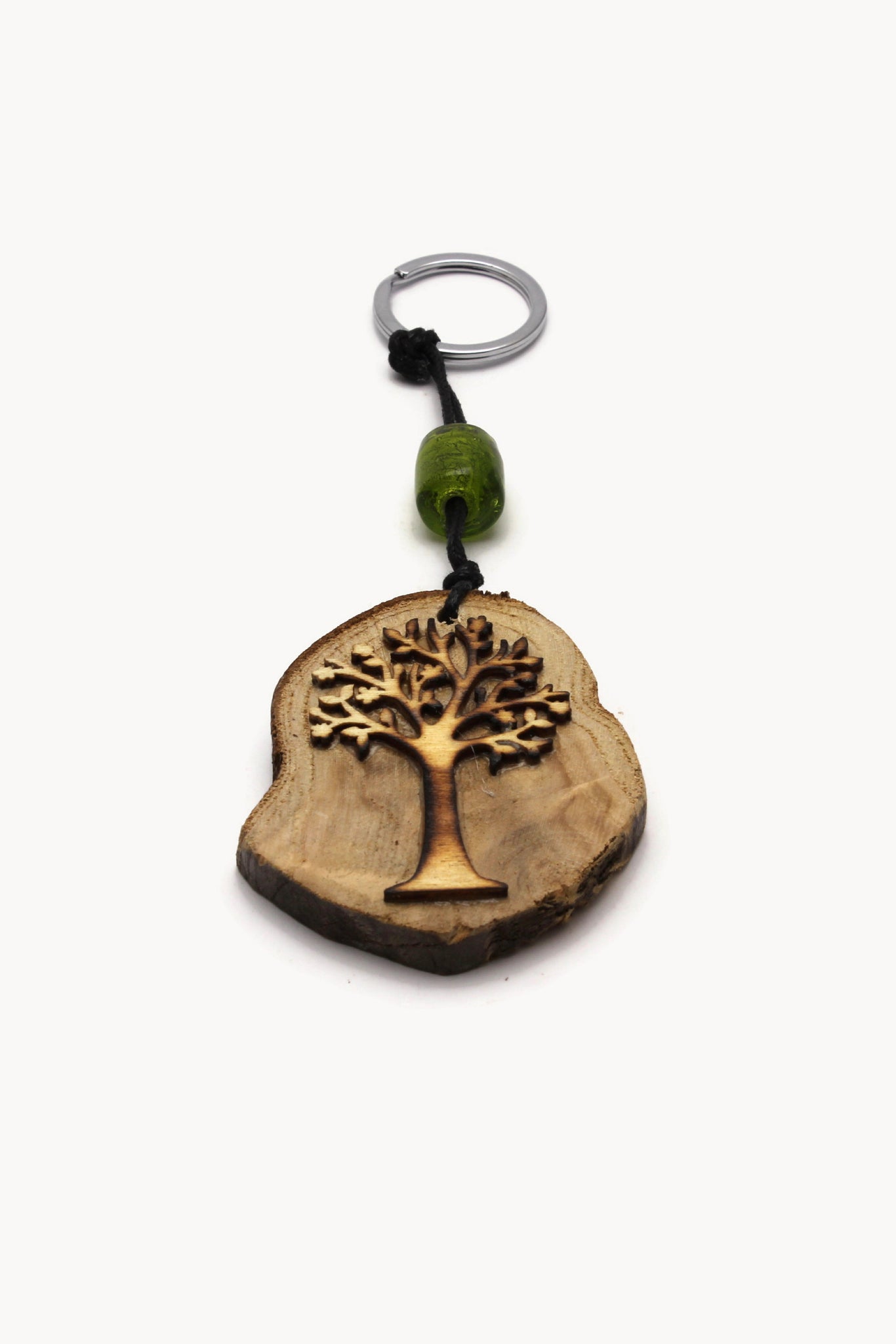 QUARTIERI Portachiavi in legno e vetro di Murano