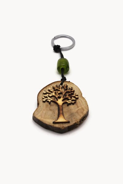 QUARTIERI Portachiavi in legno e vetro di Murano