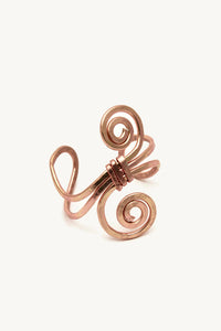QUARTIERI Bracciale Klimt, alluminio bronzo rosa, regolabile