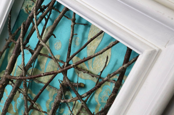 Foresta di betulle in cornice