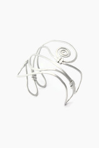 QUARTIERI Bracciale Klimt, alluminio argentato, regolabile