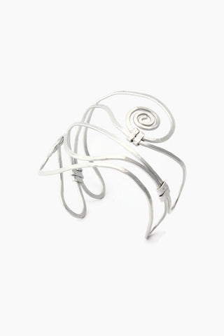 QUARTIERI Bracciale Klimt, alluminio argentato, regolabile