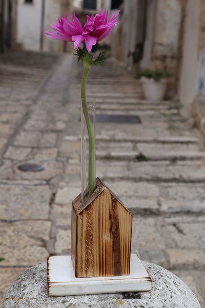 Casetta in legno colorata monofiore