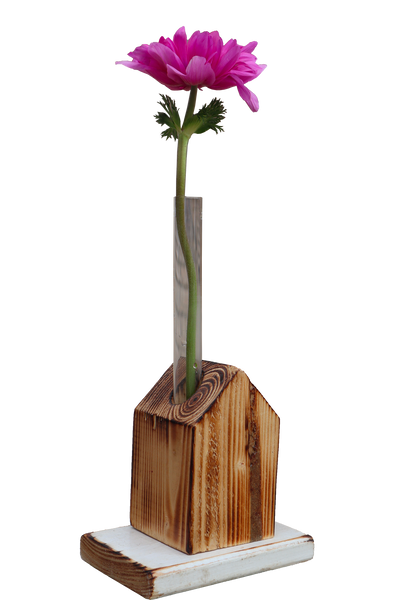 Casetta in legno colorata monofiore