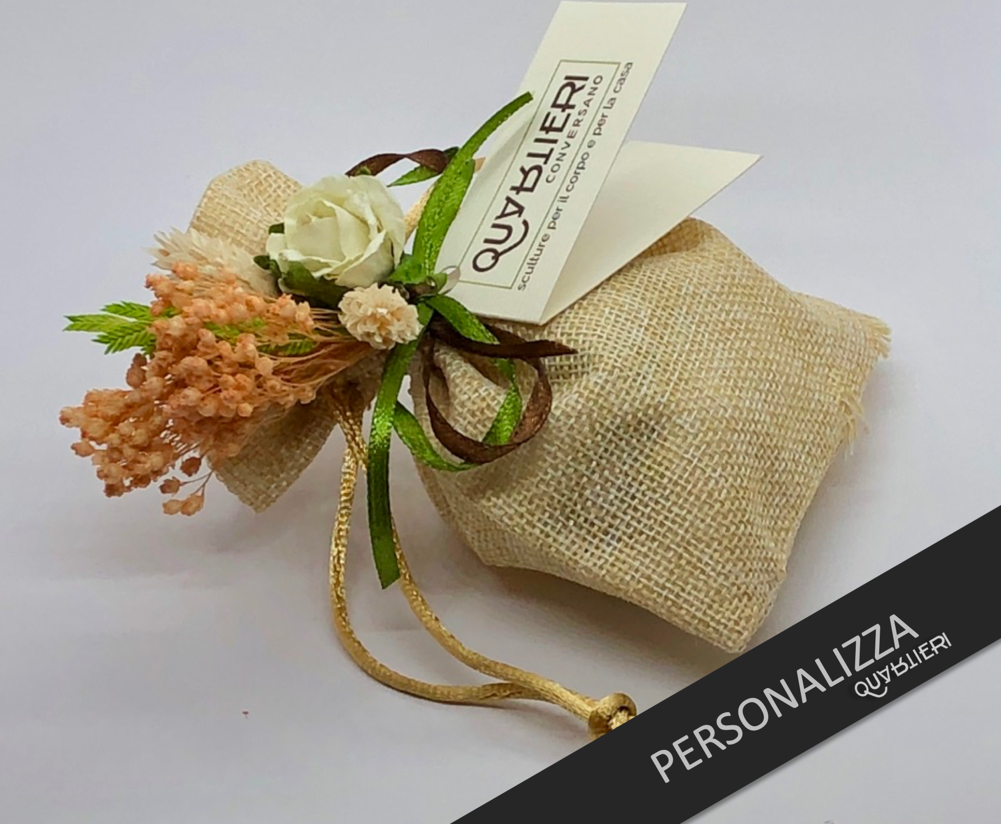 QUARTIERI Sacchetto di confetti personalizzato