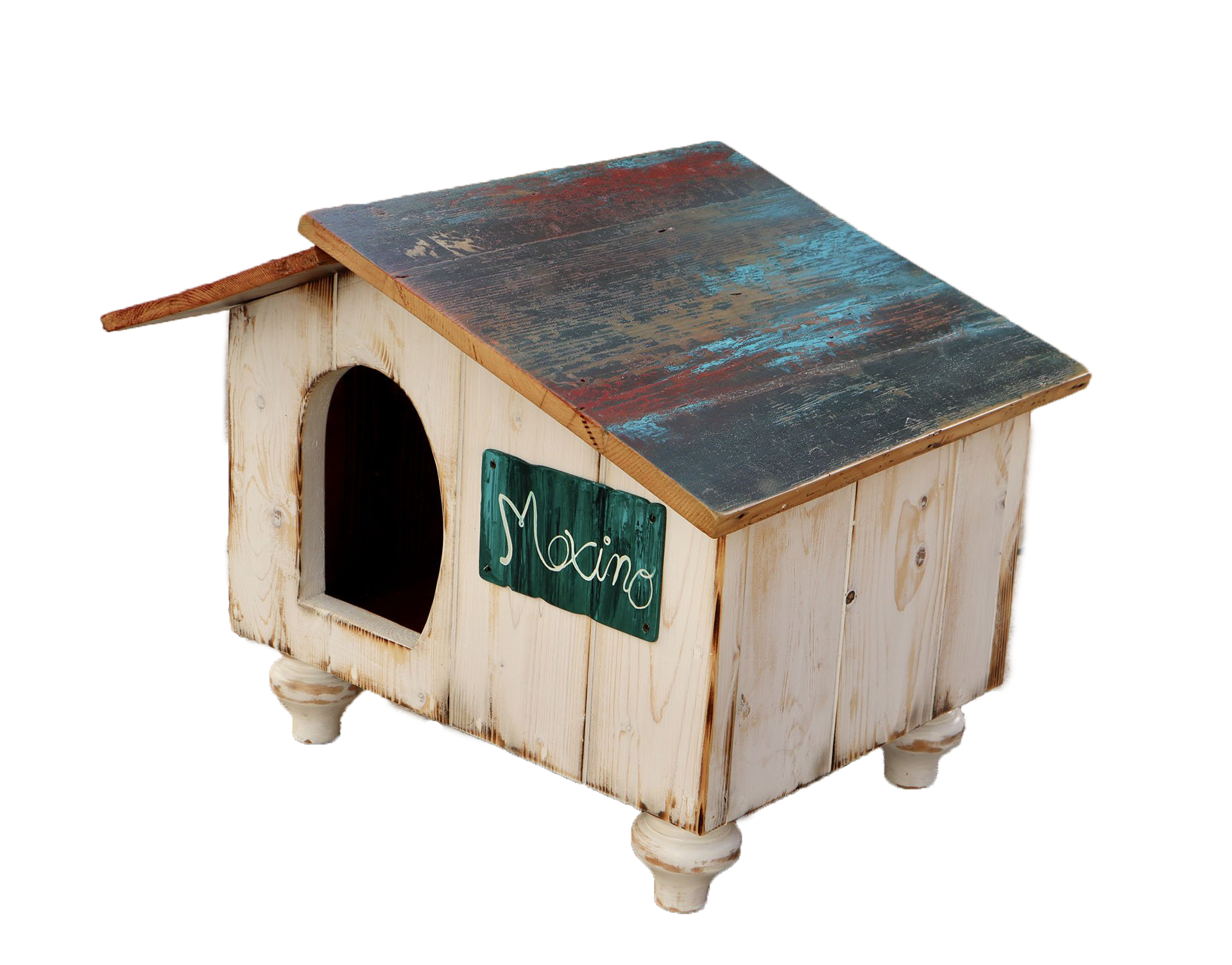 CAT-BED Casetta per gatti o cani con legno di recupero 2