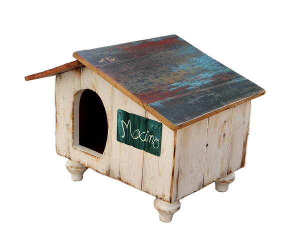 CAT-BED Casetta per gatti o cani con legno di recupero 2