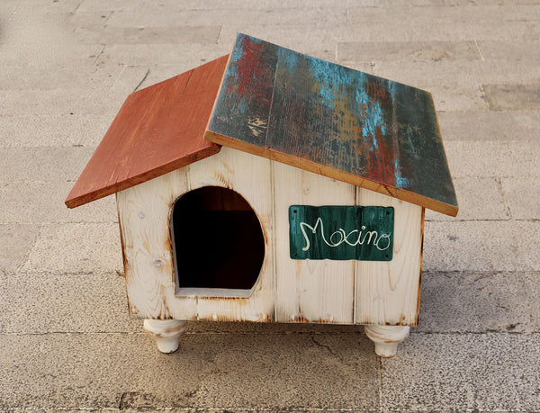 CAT-BED Casetta per gatti o cani con legno di recupero 2