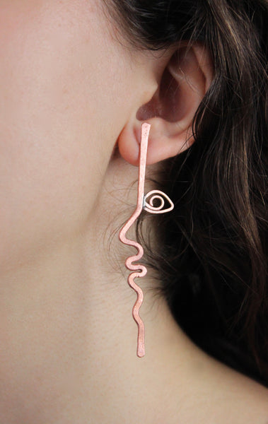 QUARTIERI Orecchini in Rame ultraleggero