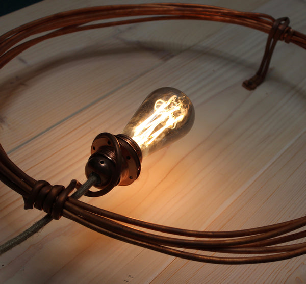 QUARTIERI Lampada Eclissi da muro, tubi di rame, circolare