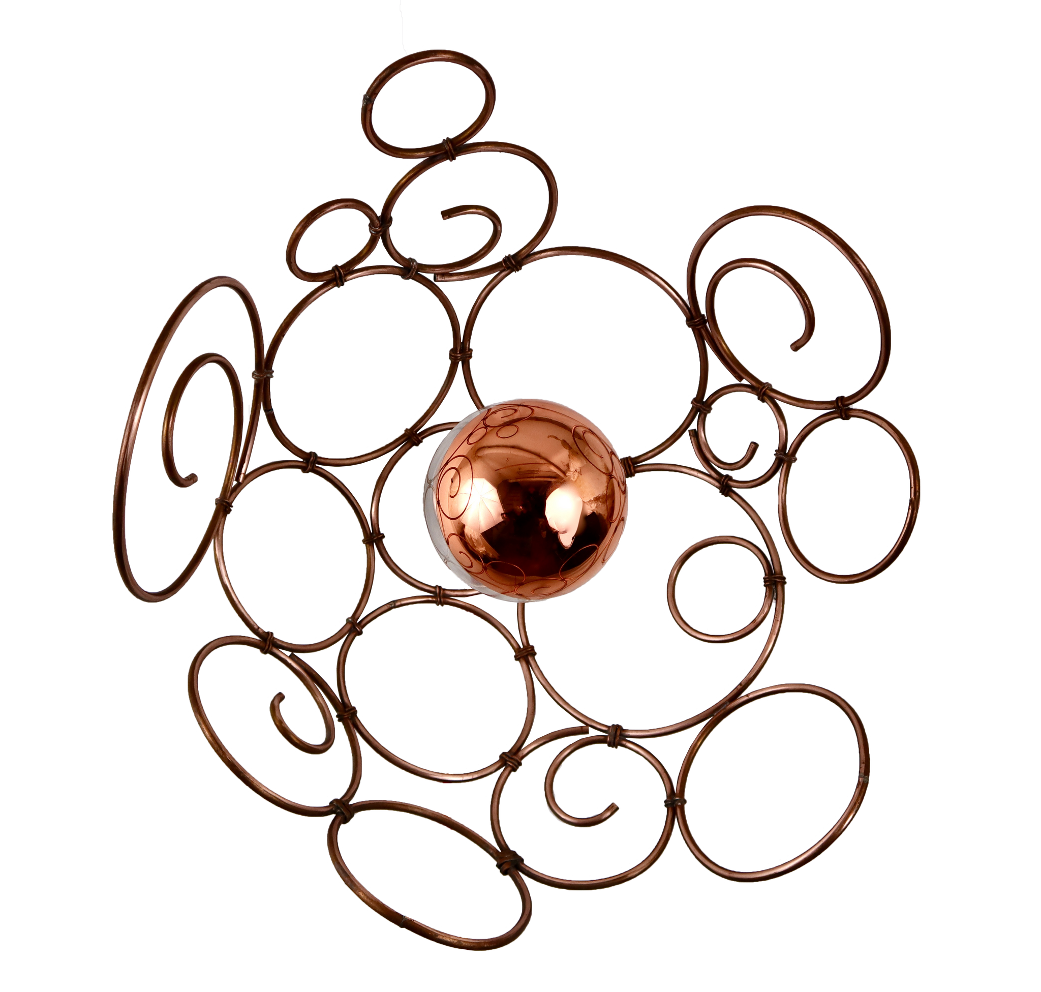 QUARTIERI Applique da muro con cerchi e spirali di vari diametri