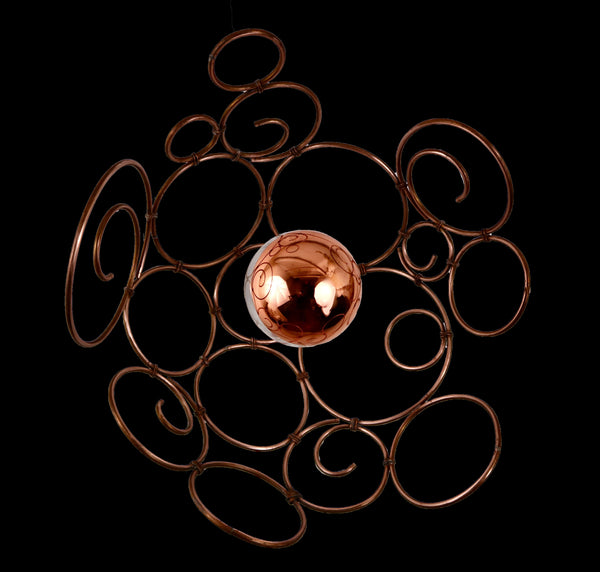 QUARTIERI Applique da muro con cerchi e spirali di vari diametri