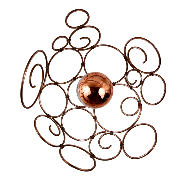 QUARTIERI Applique da muro con cerchi e spirali di vari diametri