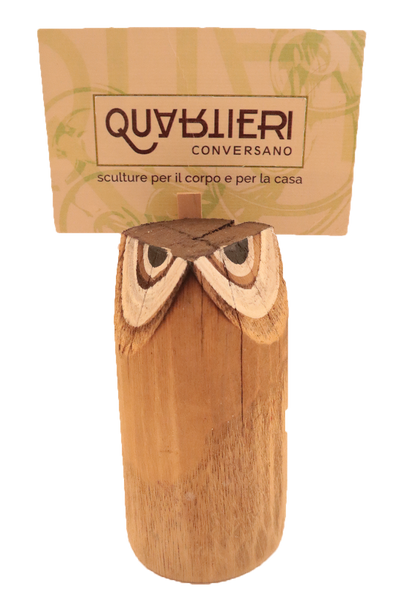 QUARTIERI Gufetti in legno di castagno diverse dimensioni