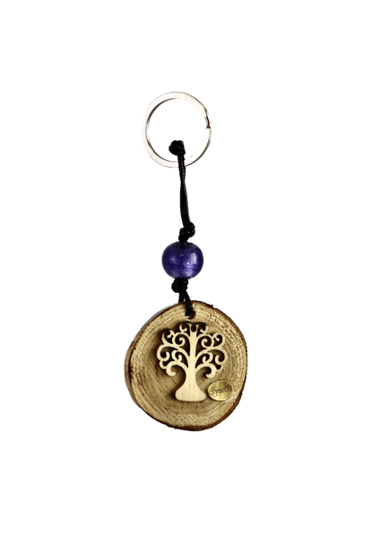 Portachiavi in legno e vetro di Murano