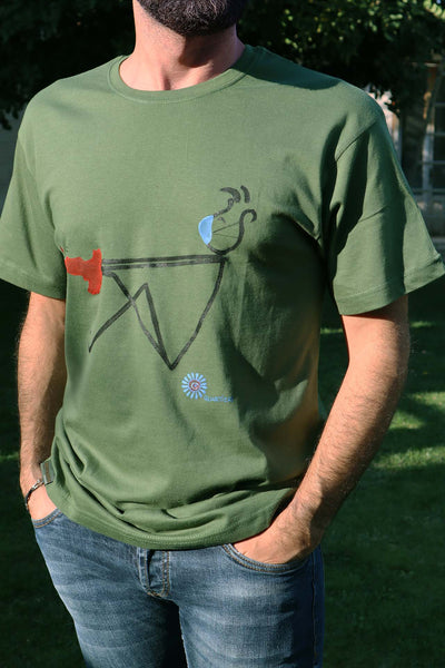 QUARTIERI T-shirt T-SPILLO Covid Verde Militare